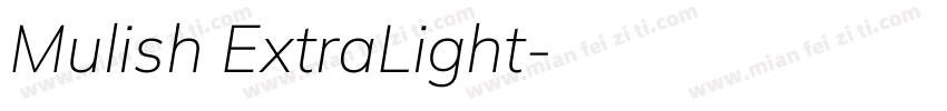 Mulish ExtraLight字体转换